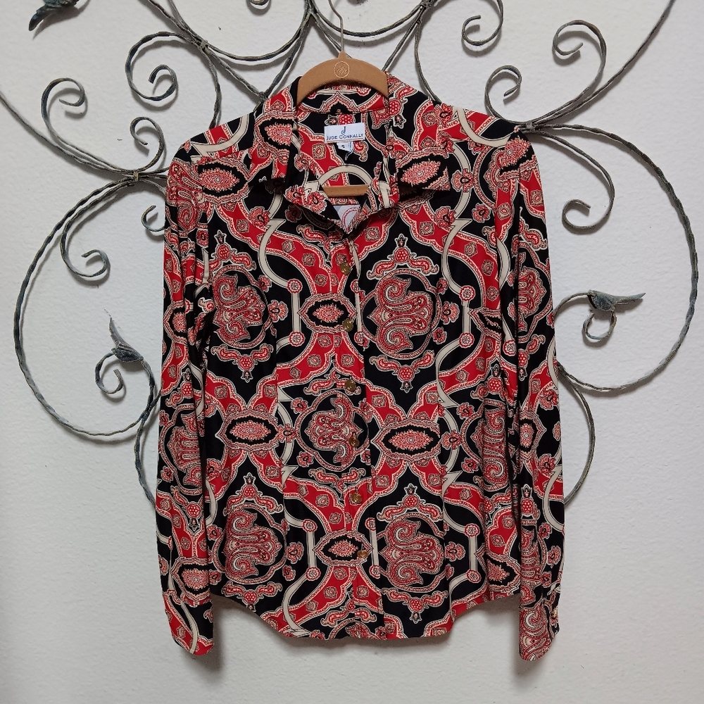 JUDE CONNALLY graphic print long sleeve top, S